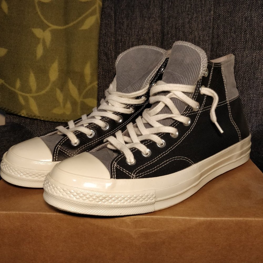 COPY - Converse Chuck 70 Hi "Patchwork" BLACK, COOL GREY